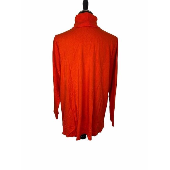 Lands End Womens Orange Turtleneck Long Sleeves Pullover Sweater Size 1X - Picture 4 of 8